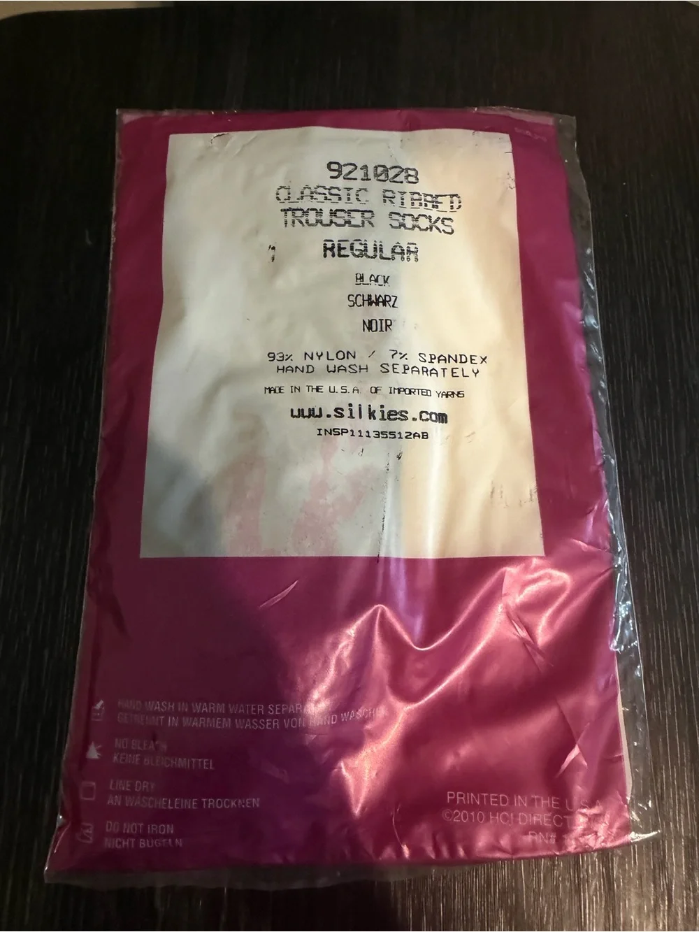Silkies Classic Ribbed Black Trouser Socks NIP